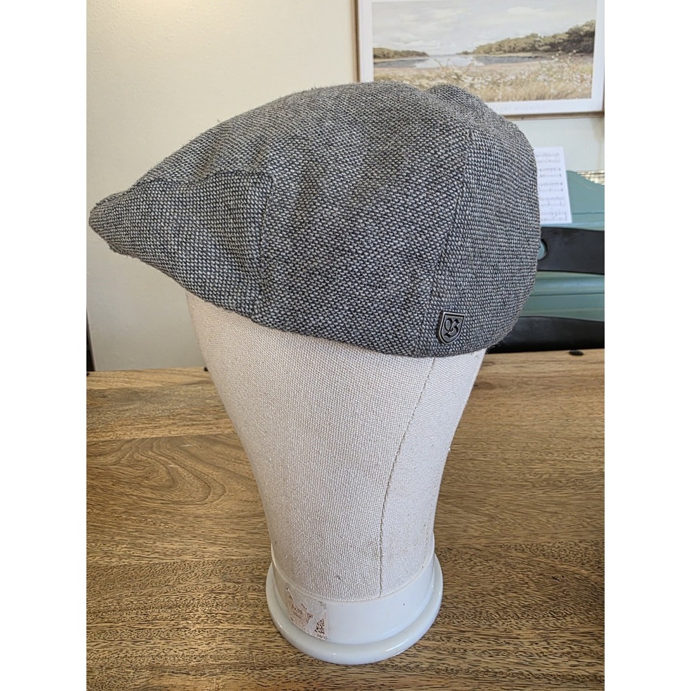 Brixton Newsboy Cap Mens Size 7.5 Large Gray Part Wool
